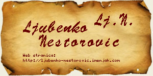 Ljubenko Nestorović vizit kartica
